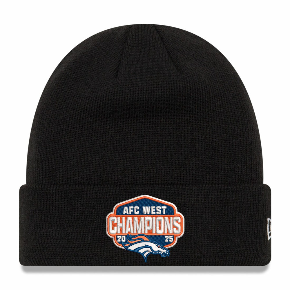 Denver Broncos New Era 2025 AFC West Division Champions Cuffed Knit Hat - Black online