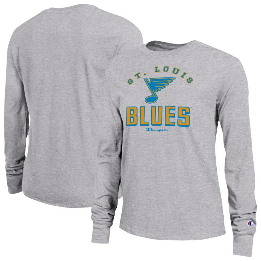 St. Louis Blues Champion Women's Core Long Sleeve T-Shirt - Gray T-shirts