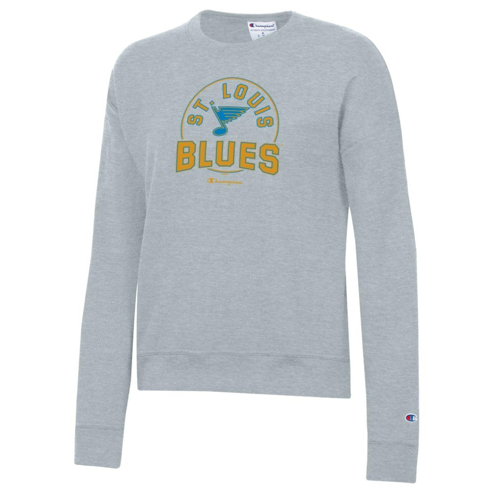 St. Louis Blues Champion Women's Powerblend Fleece Sweatshirt - Gray Sweatshirts