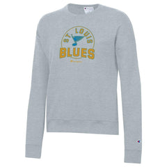 St. Louis Blues Champion Women's Powerblend Fleece Sweatshirt - Gray Sweatshirts