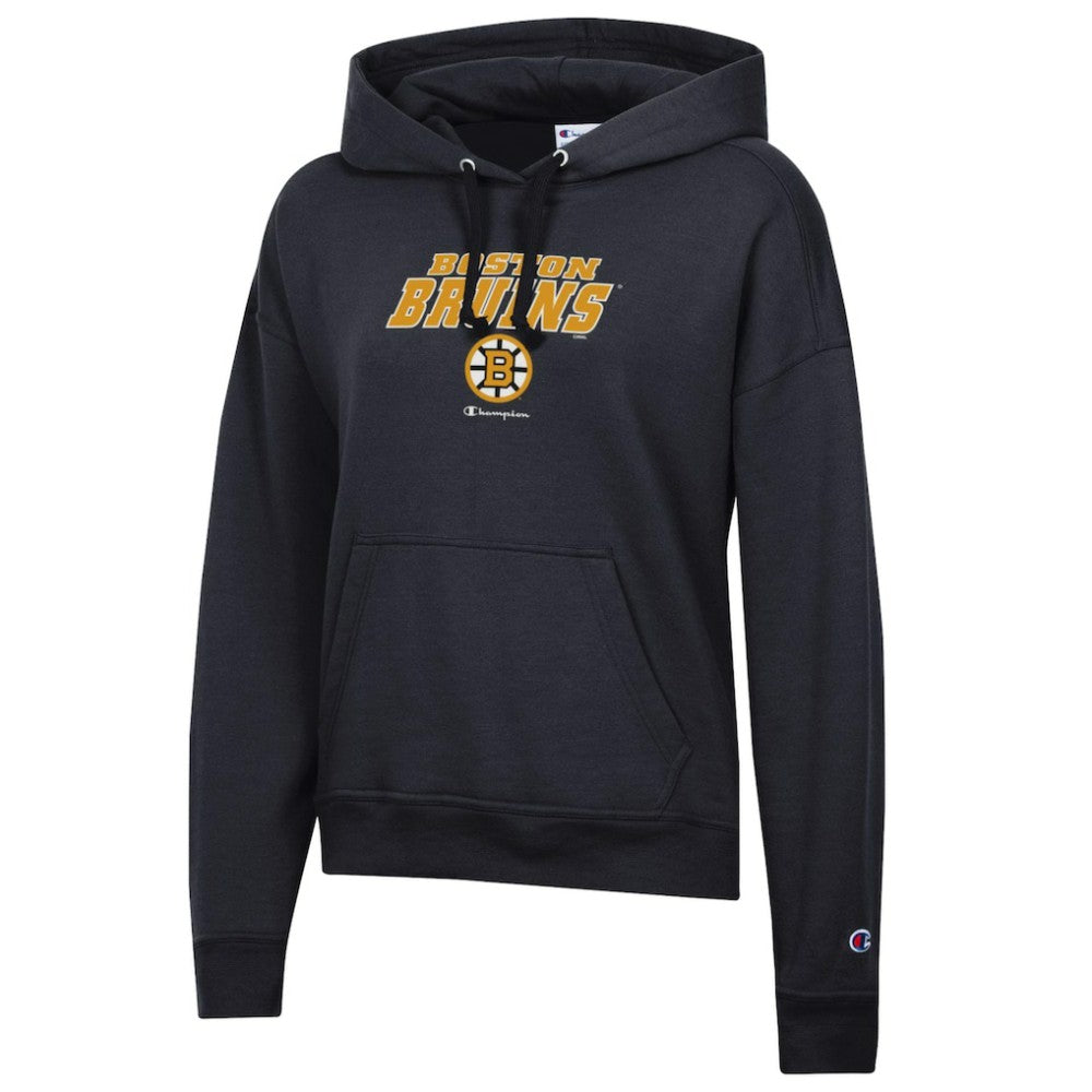 Boston Bruins Champion Women's Powerblend Fleece Hoodie - Black Hoodies