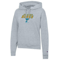 St. Louis Blues Champion Women's Powerblend Fleece Hoodie - Gray Hoodies