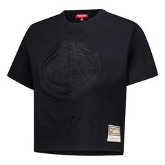 Detroit Pistons Women's Phantom Cropped T-Shirt sale - Black discount