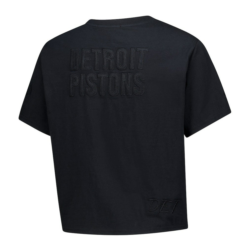 Detroit Pistons Women's Phantom Cropped T-Shirt sale - Black discount