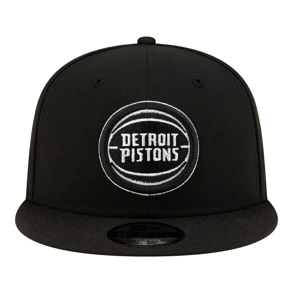 Detroit Pistons Team 9FIFTY Snapback Hat - Black/White sale
