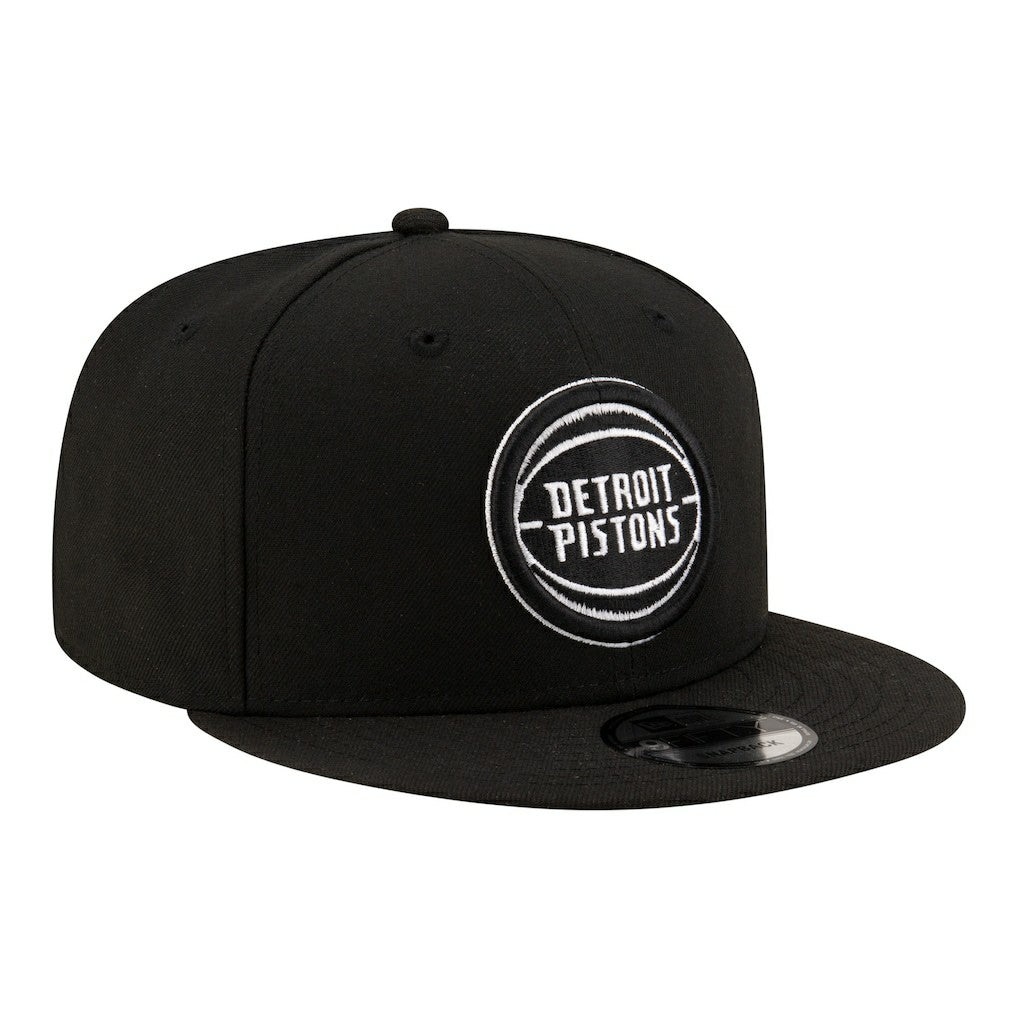 Detroit Pistons Team 9FIFTY Snapback Hat - Black/White sale