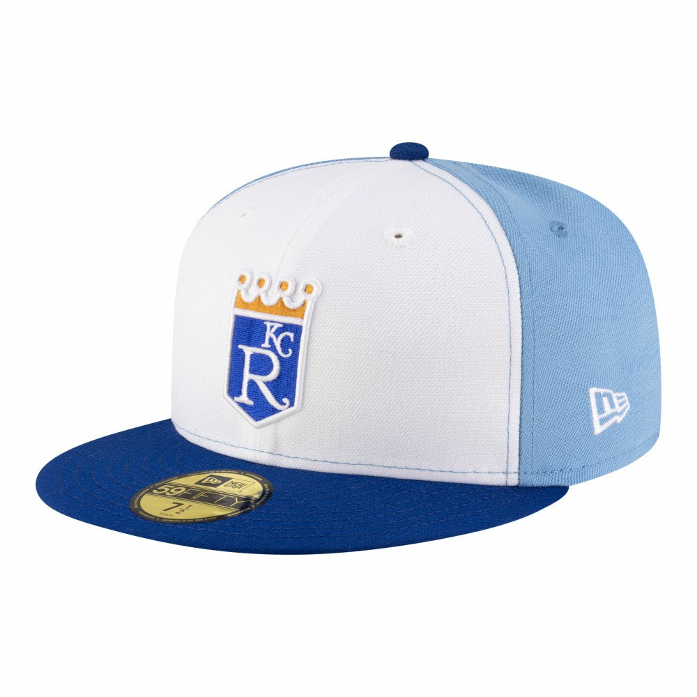 Kansas City Royals Authentic Collection On-Field 59FIFTY Fitted Hat White/Light Blue