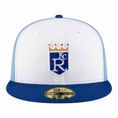 Kansas City Royals Authentic Collection On-Field 59FIFTY Fitted Hat White/Light Blue