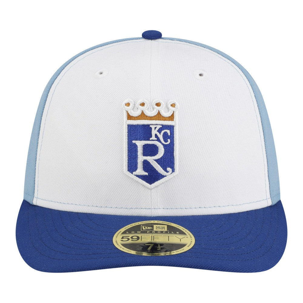 Kansas City Royals Authentic Collection On-Field Low Profile 59FIFTY Fitted Hat White/Blue