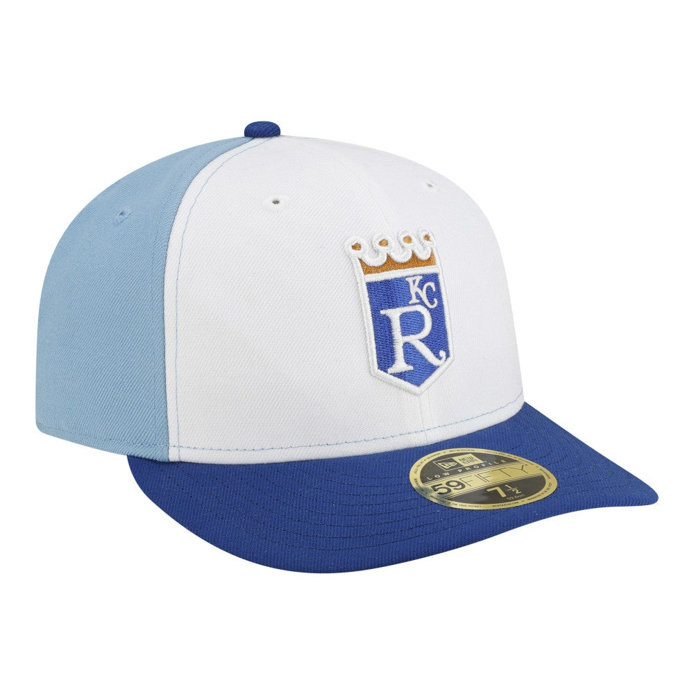 Kansas City Royals Authentic Collection On-Field Low Profile 59FIFTY Fitted Hat White/Blue