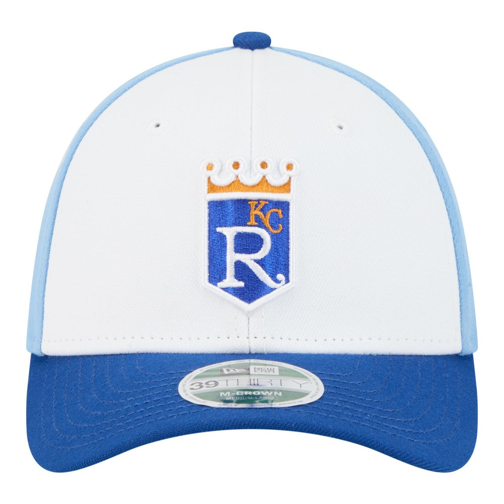 Kansas City Royals Player Replica 39THIRTY M-Crown Flex Hat White/Royal