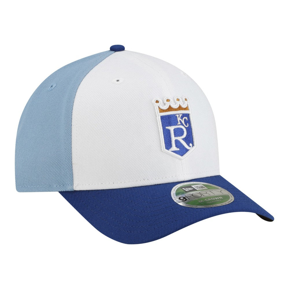 Kansas City Royals Player Replica 9FORTY M-Crown Adjustable Hat White/Light Blue