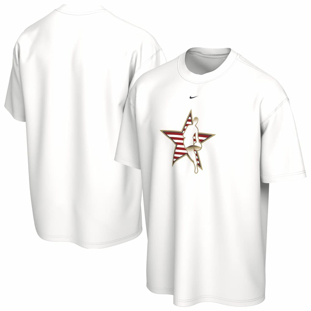 2026 NBA All-Star Game Stripe USA T-Shirt - White outlet