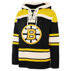 Jeremy Swayman Boston Bruins '47 Player Name & Number Lacer Hoodie - Black Hoodies