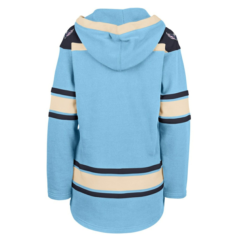 Washington Capitals '47 Women's Superior Lacer Pullover Hoodie - Light Blue Hoodies