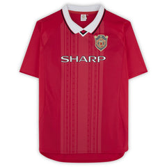 Teddy Sheringham Manchester United Autographed 1999 Red UEFA Champions League Home Jersey - Icons discount