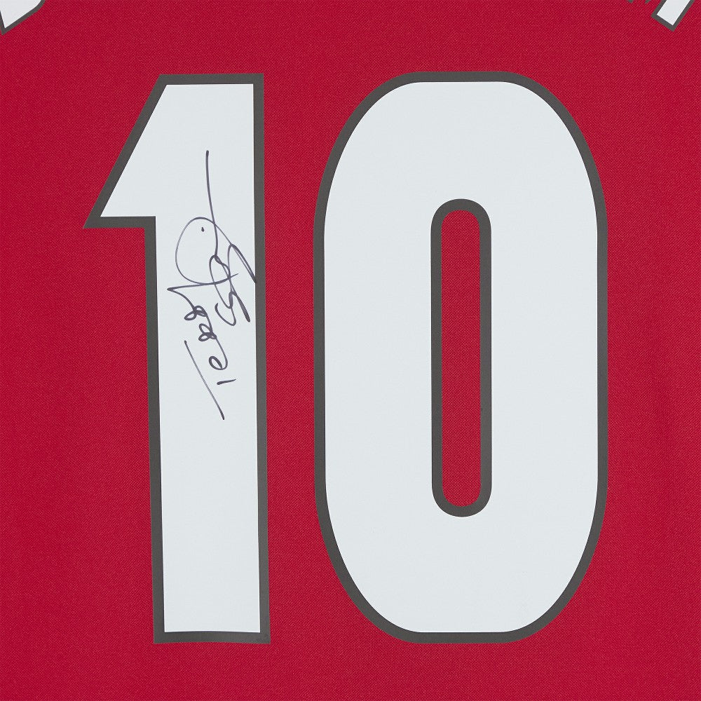Teddy Sheringham Manchester United Autographed 1999 Red UEFA Champions League Home Jersey - Icons discount