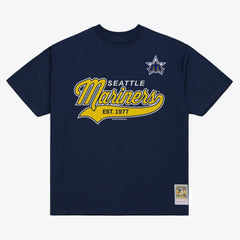 Seattle Mariners Script Sweep Arch T-Shirt Navy