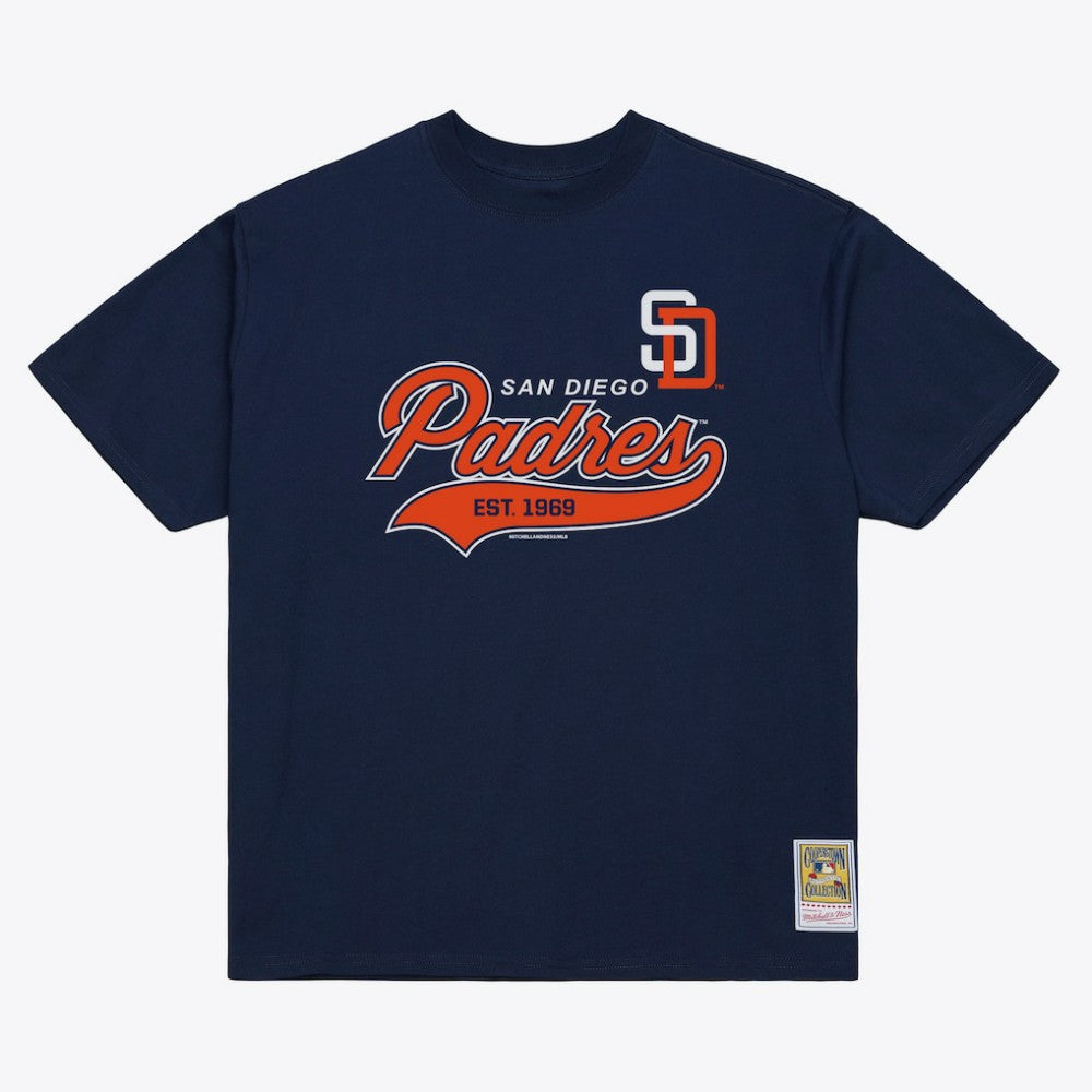 San Diego Padres Script Sweep Arch T-Shirt Navy