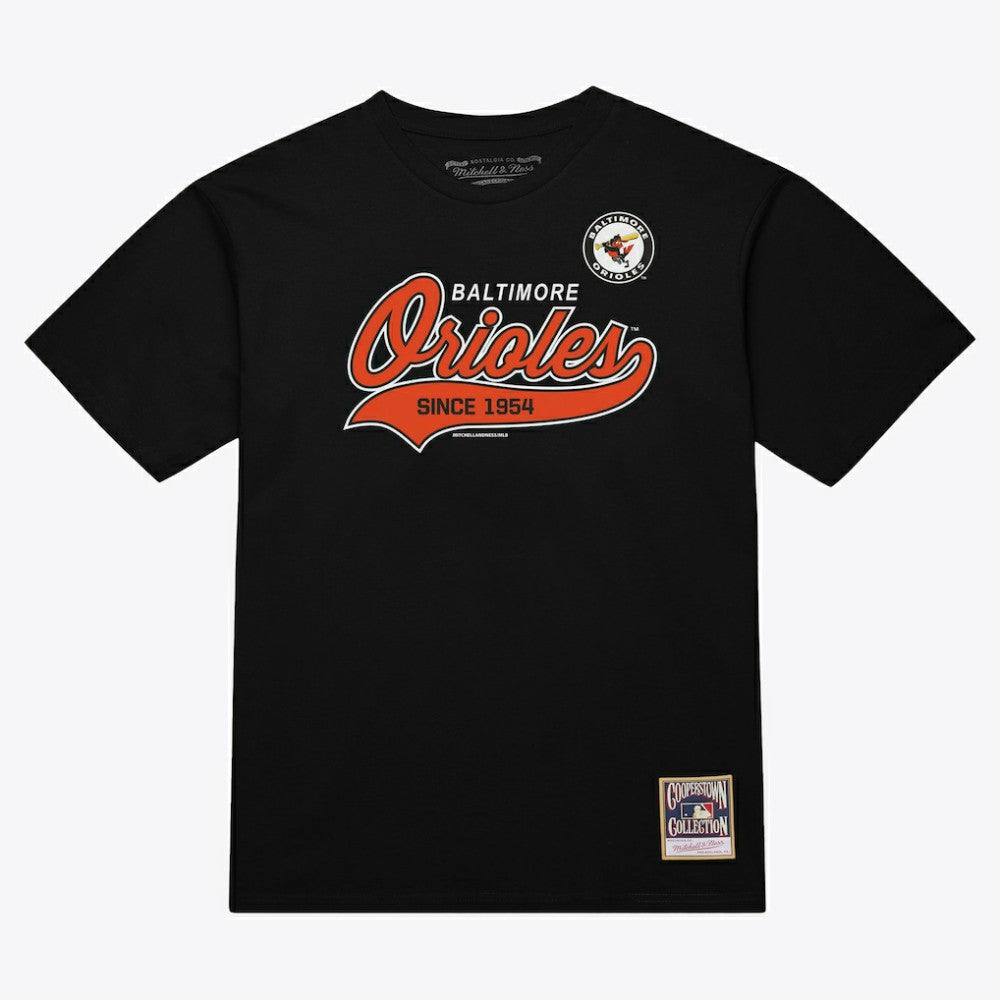 Baltimore Orioles Script Sweep Arch T-Shirt Black