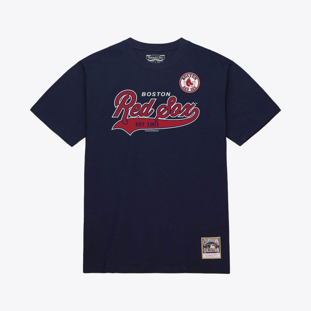 Boston Red Sox Script Sweep Arch T-Shirt Navy