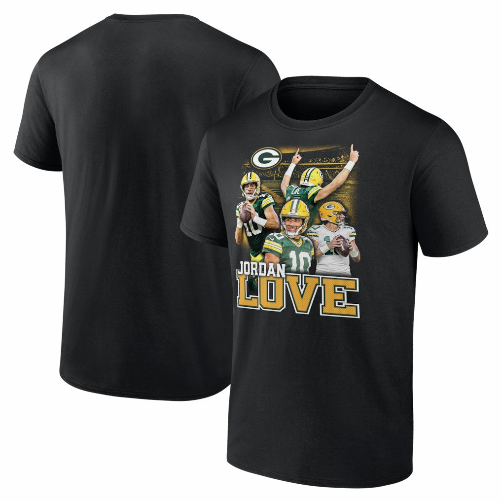 Jordan Love Green Bay Packers Notorious T-Shirt - Black sale
