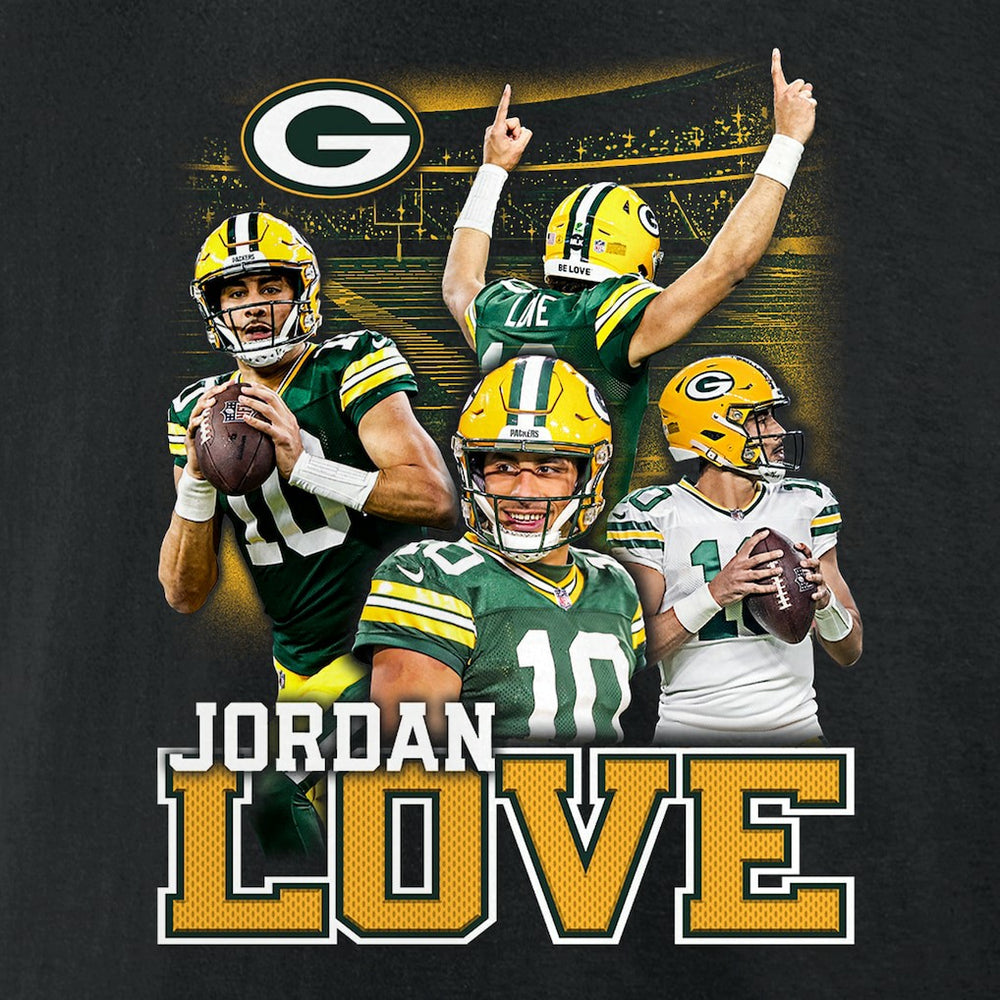 Jordan Love Green Bay Packers Notorious T-Shirt - Black sale