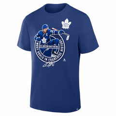 Auston Matthews Toronto Maple Leafs Most Goals in Franchise History T-Shirt - Blue T-shirts