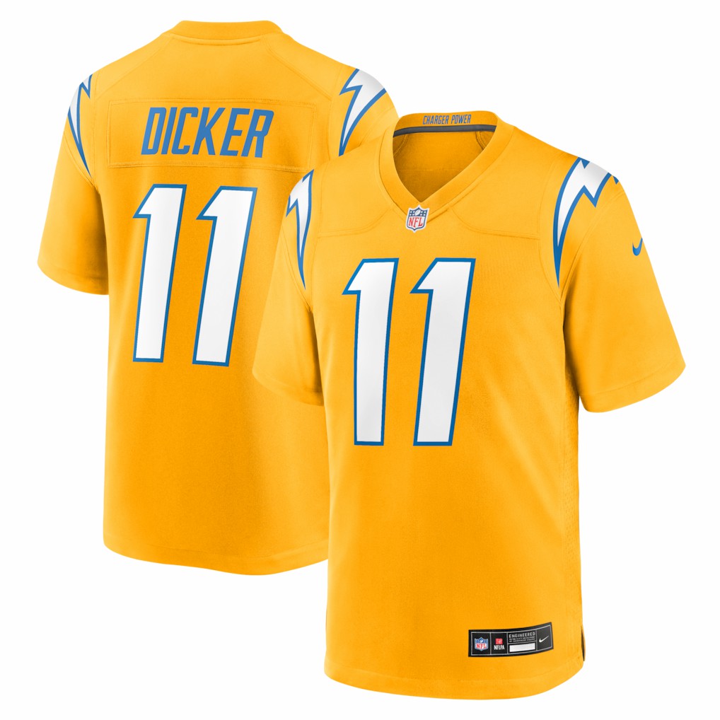 Cameron Dicker Los Angeles Chargers Alternate Game Jersey - Gold cheap
