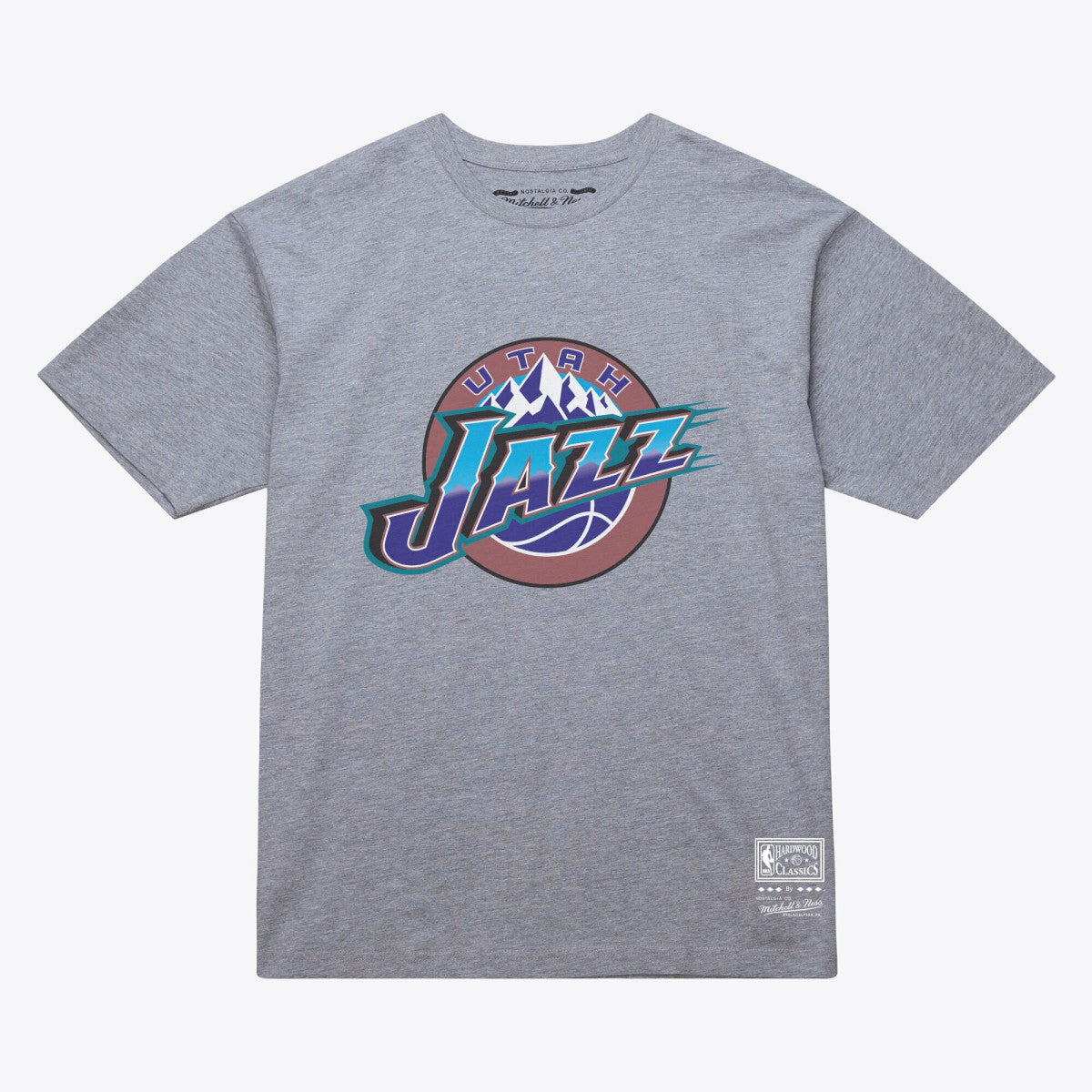 Utah Jazz Unisex Hardwood Classics Arch T-Shirt - Heather Gray sale