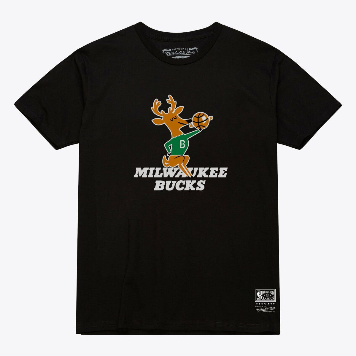 Milwaukee Bucks Unisex Hardwood Classics Arch T-Shirt - Black for sale