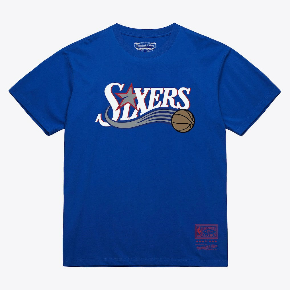 Philadelphia 76ers Unisex Hardwood Classics Arch T-Shirt - Royal cheap