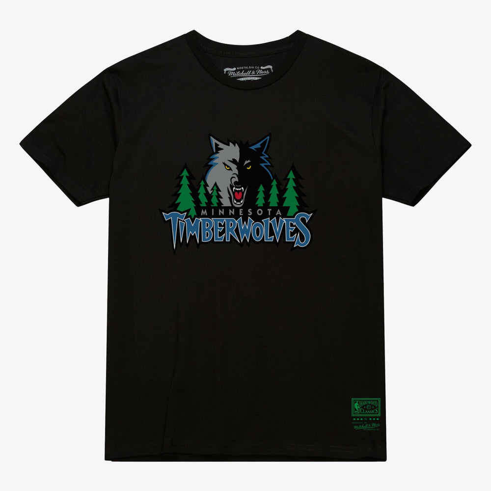 Minnesota Timberwolves Unisex Hardwood Classics Arch T-Shirt - Black sale