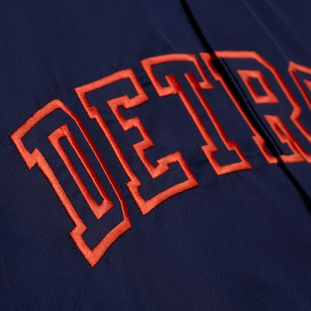 Detroit Tigers Full-Snap Hooded Coaches Jacket Navy