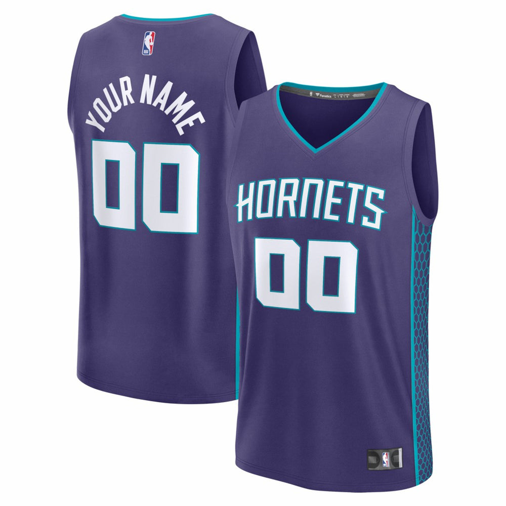 Charlotte Hornets Youth Fastbreak Custom Jersey - Statement Edition - Purple for sale