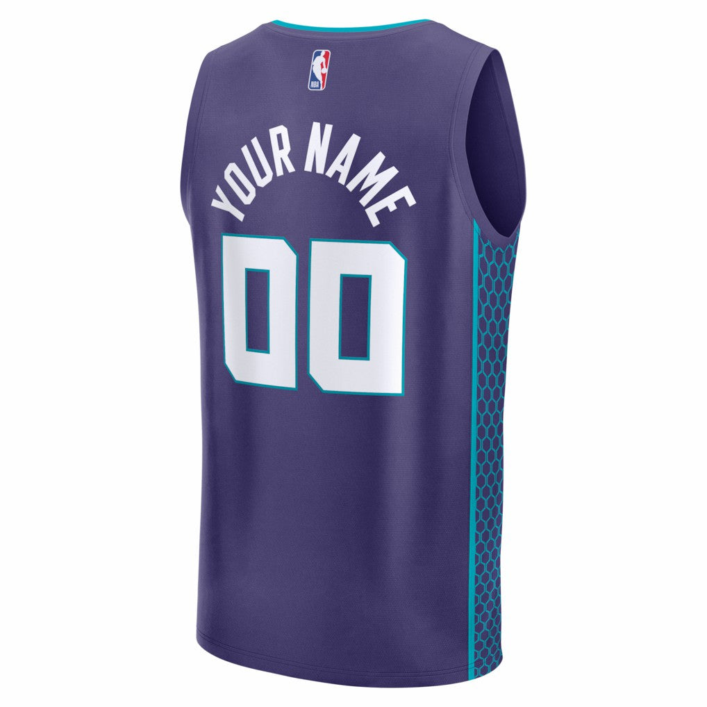 Charlotte Hornets Youth Fastbreak Custom Jersey - Statement Edition - Purple for sale