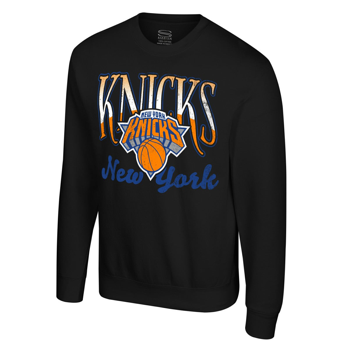 New York Knicks Stadium Essentials Unisex Sky High Fleece Sweatshirt - Black on sale