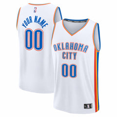 Oklahoma City Thunder Youth Fastbreak Custom Jersey - Association Edition - White cheap