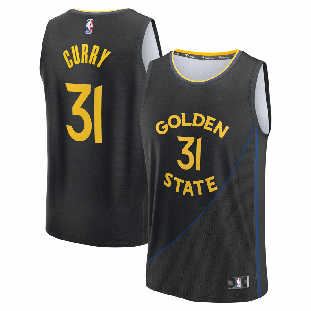 Seth Curry Golden State Warriors Fast Break Replica Player Jersey sale - Statement Editi- Black cheap
