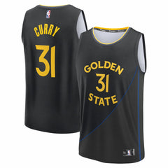 Seth Curry Golden State Warriors Fast Break Replica Player Jersey sale - Statement Editi- Black cheap