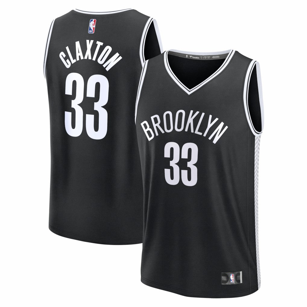 Nic Claxton Brooklyn Nets Fast Break Replica Jersey - Black - Icon Edition for sale