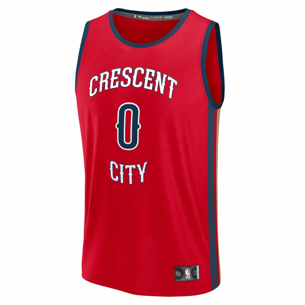 Jeremiah Fears New Orleans Pelicans Fast Break Replica Player Jersey - Statement Edition - Red outlet