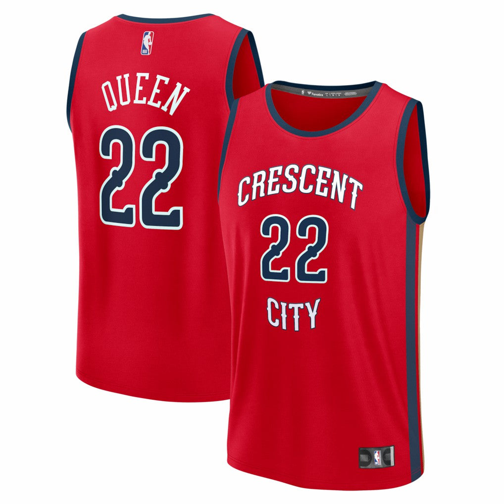 Derik Queen New Orleans Pelicans Fast Break Replica Player Jersey - Statement Edition - Red online
