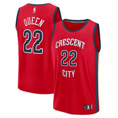 Derik Queen New Orleans Pelicans Fast Break Replica Player Jersey - Statement Edition - Red online