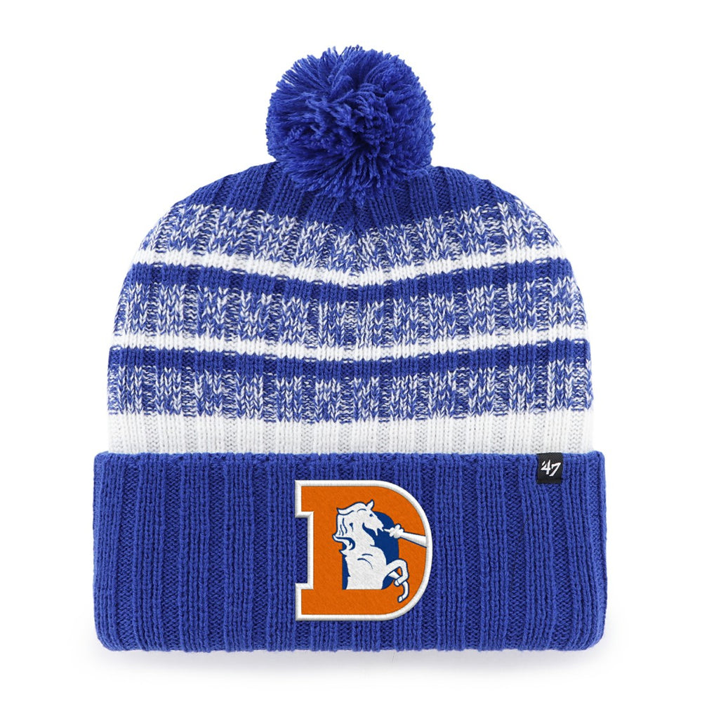Denver Broncos '47 Tavern Cuffed Knit Hat with Pom - Royal discount