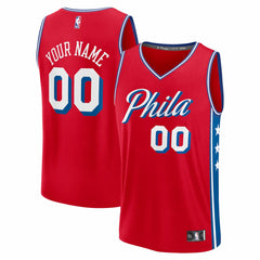 Philadelphia 76ers Fastbreak Custom Jersey - Statement Edition - Red cheap