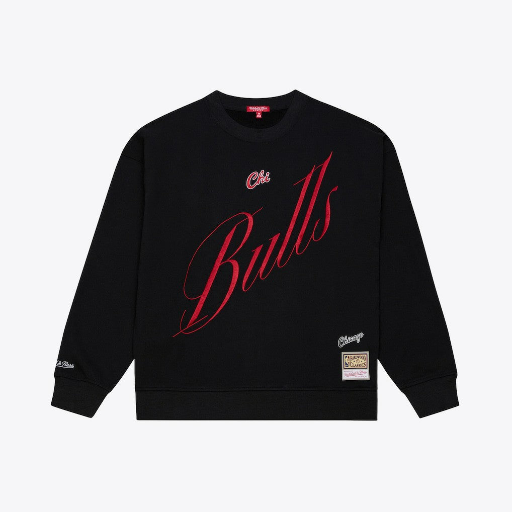 Chicago Bulls Women's Hardwood Classics Script Lightweight Sweatshirt - Black discount