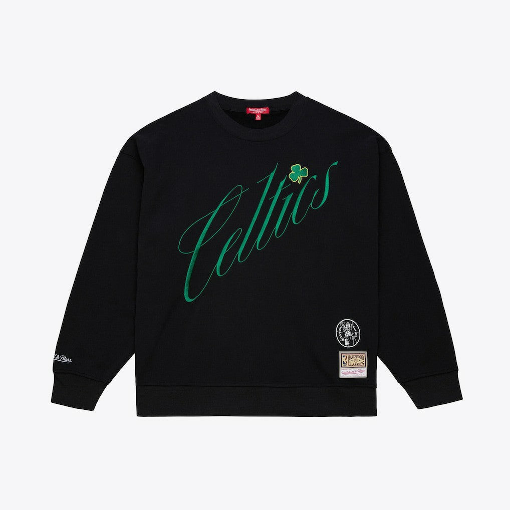 Boston Celtics Women's Hardwood Classics Script Lightweight Sweatshirt - Black online