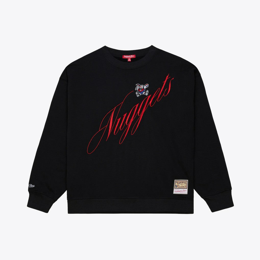 Denver Nuggets Women's Hardwood Classics Script Lightweight Sweatshirt sale - Black online