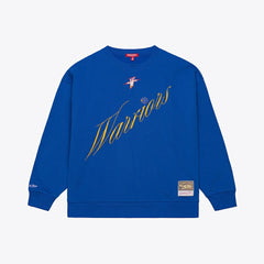 Golden State Warriors Women's Hardwood Classics Script Lightweight Sweatshirt sale - Royal on sale